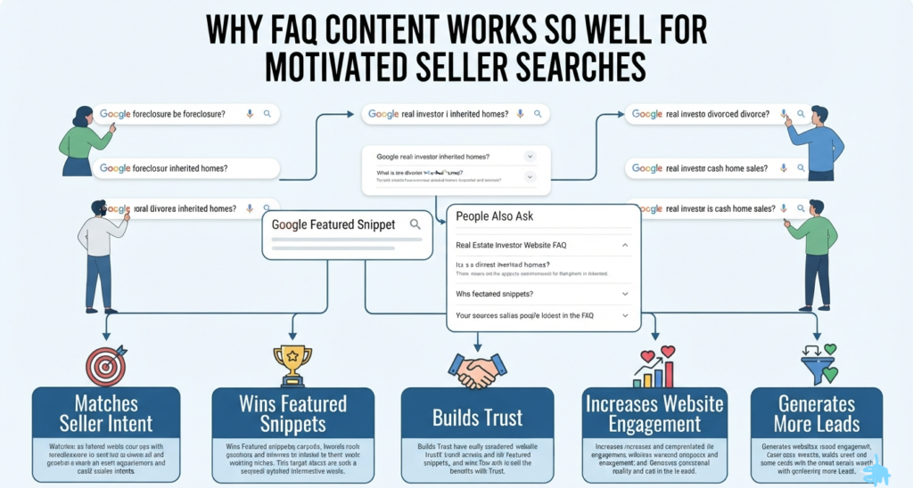 The Best FAQ SEO Tips to Attract Motivated Sellers in 2026 1 Why FAQ Content Works So Well for Motivated Seller Searches