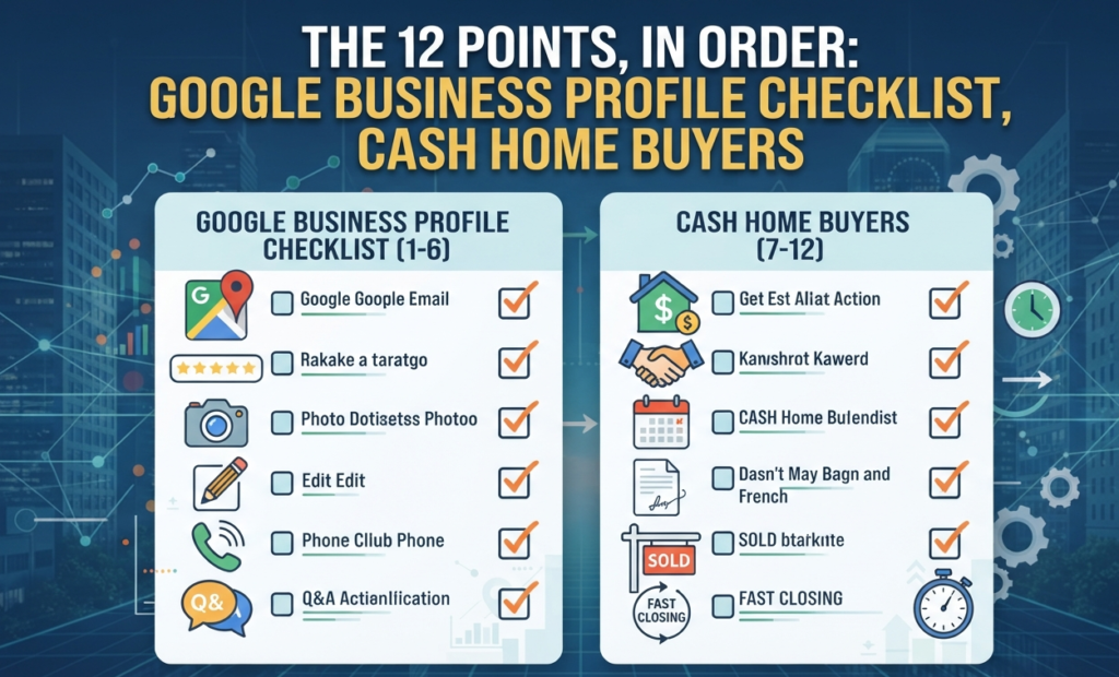 12-Point Google Business Profile Checklist Cash Home Buyers Companies 1 Google Business Profile Checklist, Cash Home Buyers