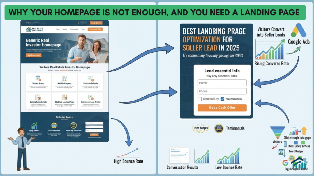 Best Landing Page Optimization for Motivated Seller Leads in 2026 1 Why Your Homepage Is Not Enough, and You Need a Landing Page