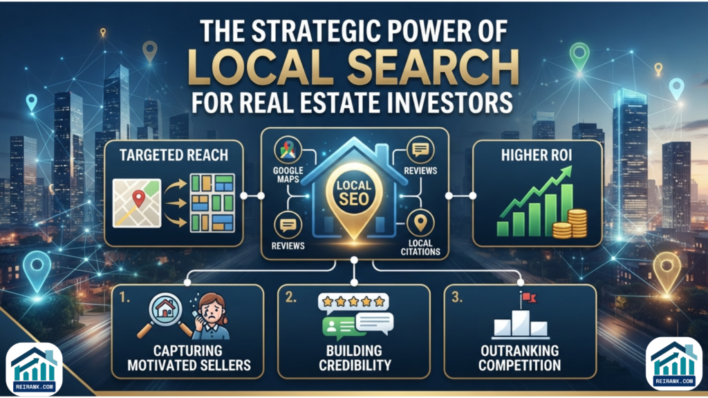 Local Search for Real Estate Investors: The 2026 Strategy to Dominate Motivated Seller Leads 1 The Strategic Power of Local Search for Real Estate Investors