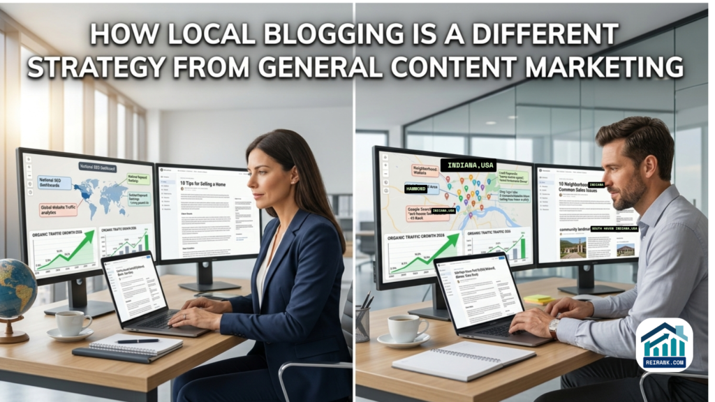 Proven Local Blog Tips to Attract Motivated Sellers 2026 1 How Local Blogging Is a Different Strategy from General Content Marketing
